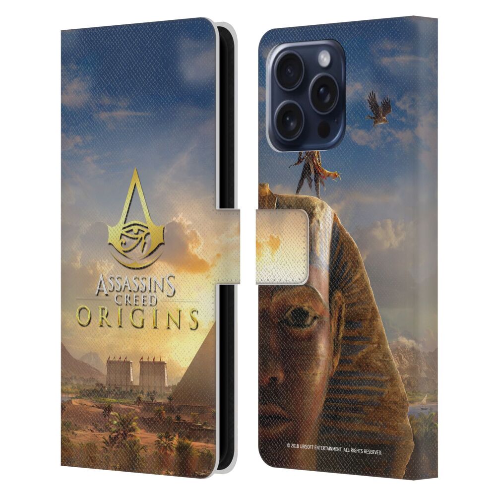 ASSASSINS CREED アサシンクリード - Origins Key Art / Bayek Sphinx レザー手帳型 / Apple iPhoneケース - PGS